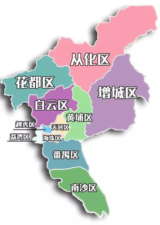 广州市行政区划图